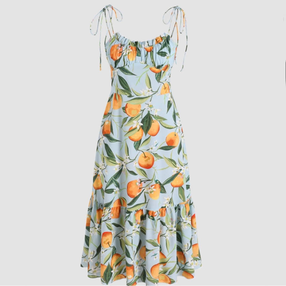 Cider Fruit & Floral Dress